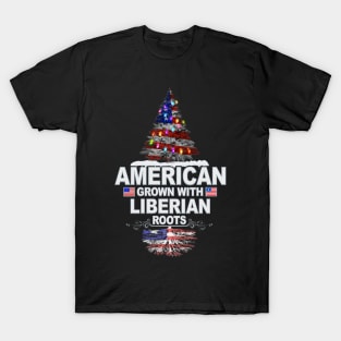 Christmas Tree  American Grown With Liberian Roots - Gift for Liberian From Liberia T-Shirt